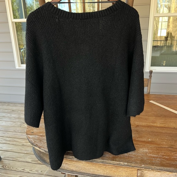 Torrid Vegan Cashmere Crew Cardigan Black Button Up Sweater Sz 4X NWT - Picture 5 of 13